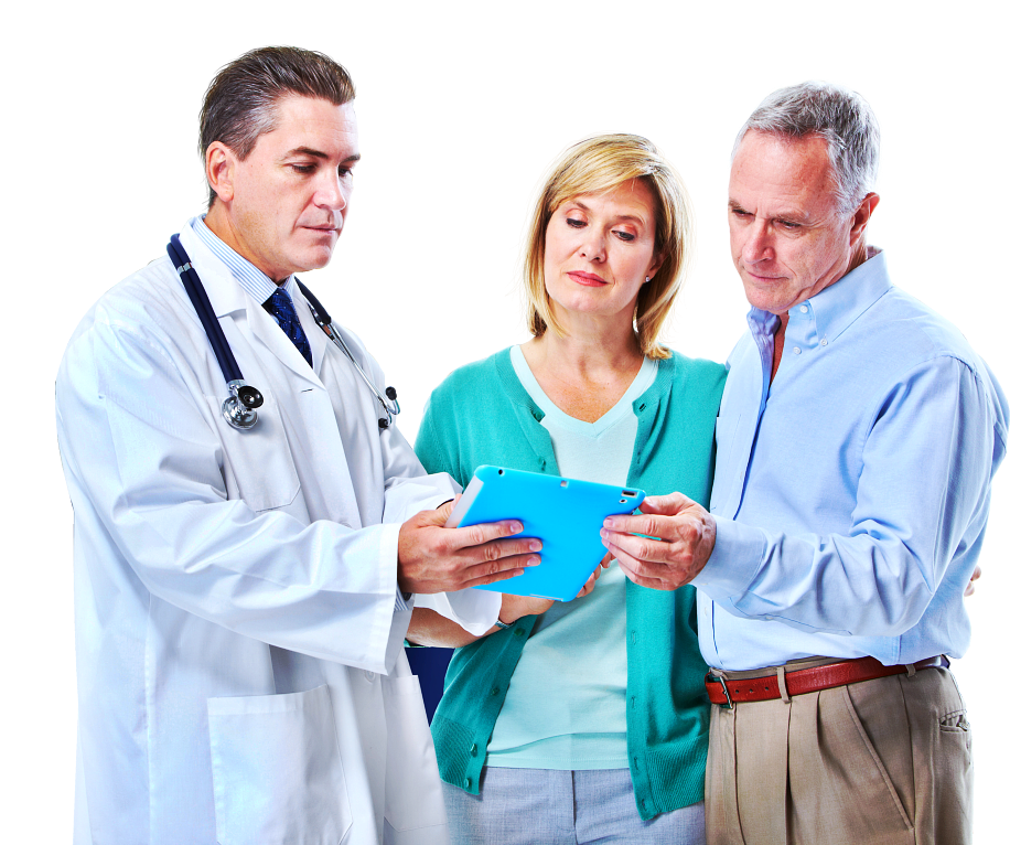 Doctor giving some prescription to Clients